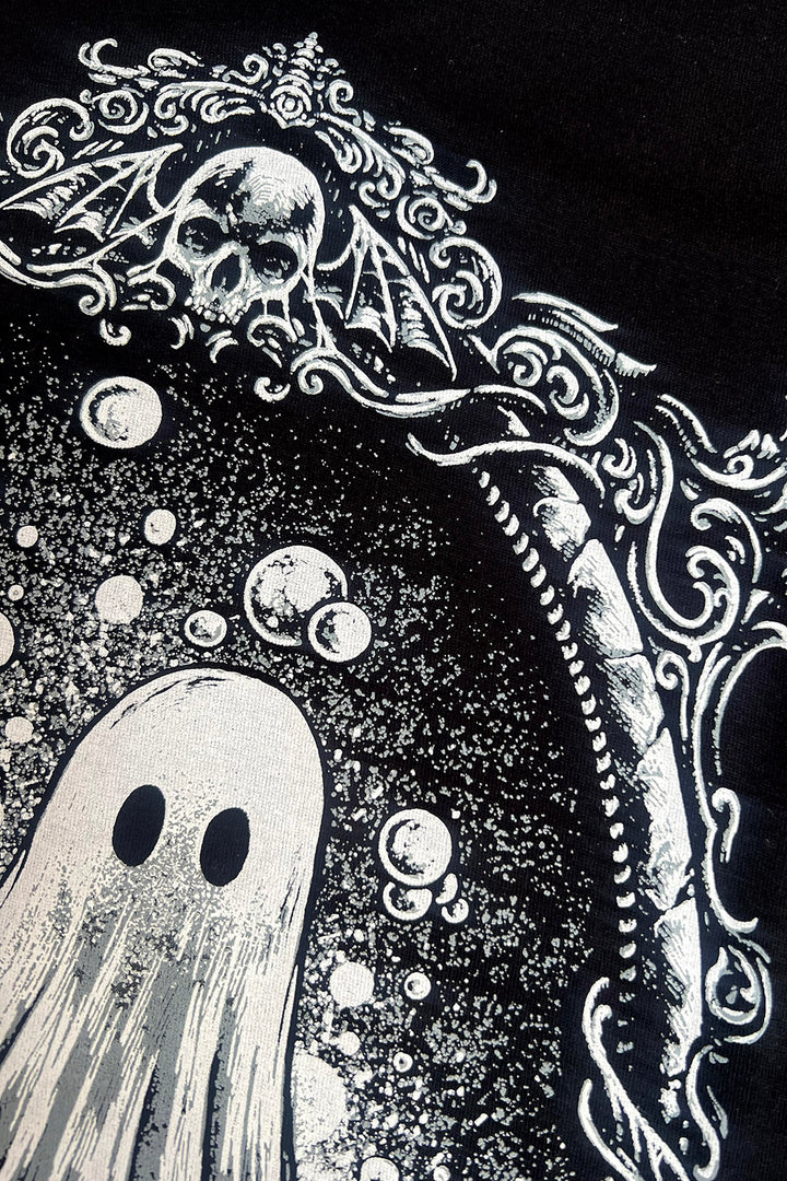 ghost and cat bath tshirt