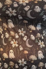 Cute floral ghost mesh top