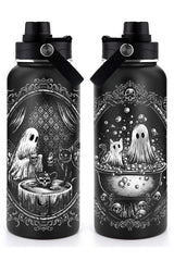 stainless steel ghost water bottle with lid