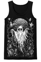 gothic ghost halloween tank top