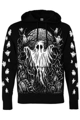 cemetery scene ghost hoodie