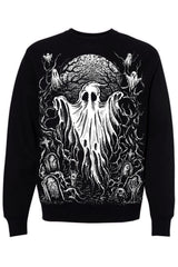 gothic ghost halloween sweater