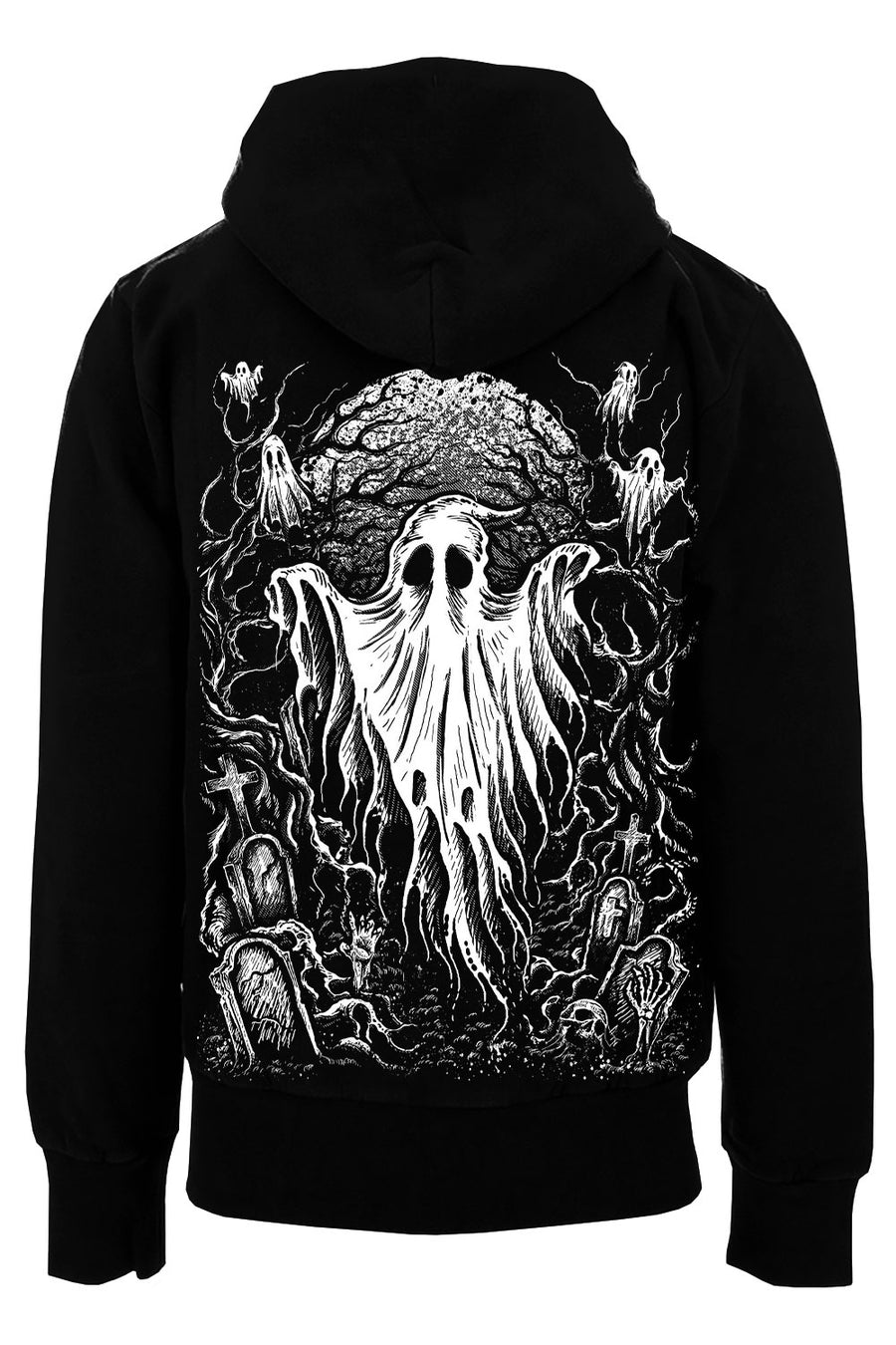 spooky ghost hoodie coat 