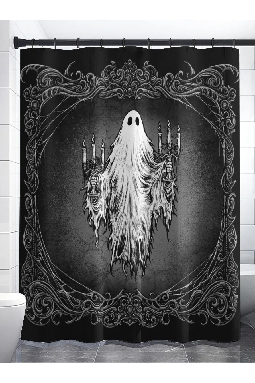 gothic ghost shower curtain