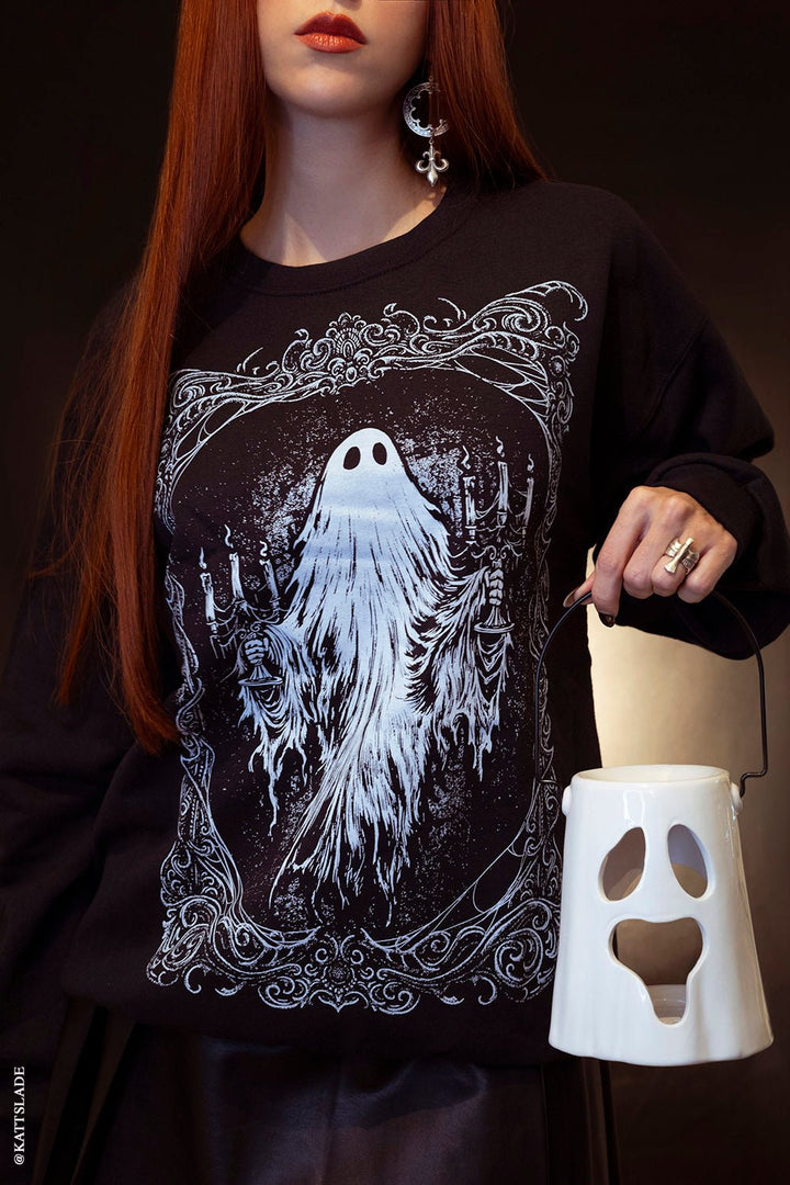 Ghost Haunting Sweatshirt - mens outerwear - VampireFreaks - VampireFreaks