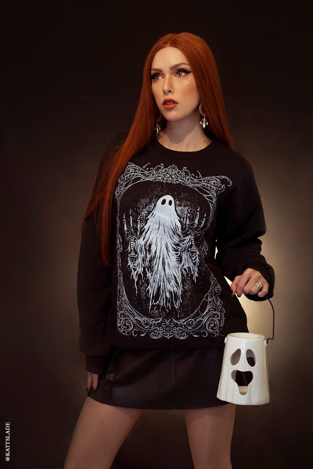 Ghost Haunting Sweatshirt - mens outerwear - VampireFreaks - VampireFreaks