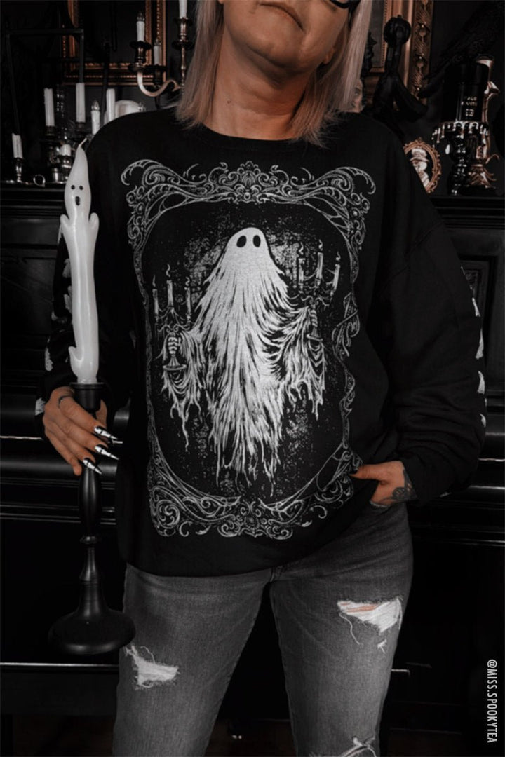 Ghost Haunting Sweatshirt - mens outerwear - VampireFreaks - VampireFreaks