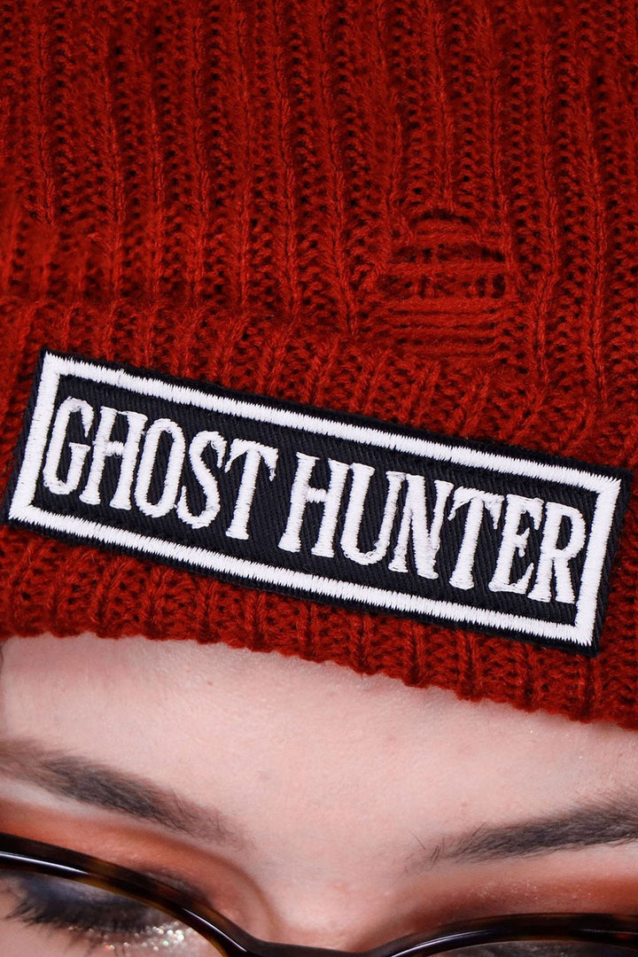 Ghost Hunter Distressed Beanie [RUST] - hats & scarves & headwear - VampireFreaks - Black Thorn