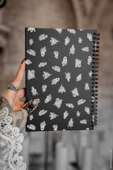 halloween ghost harcover spiral notebook