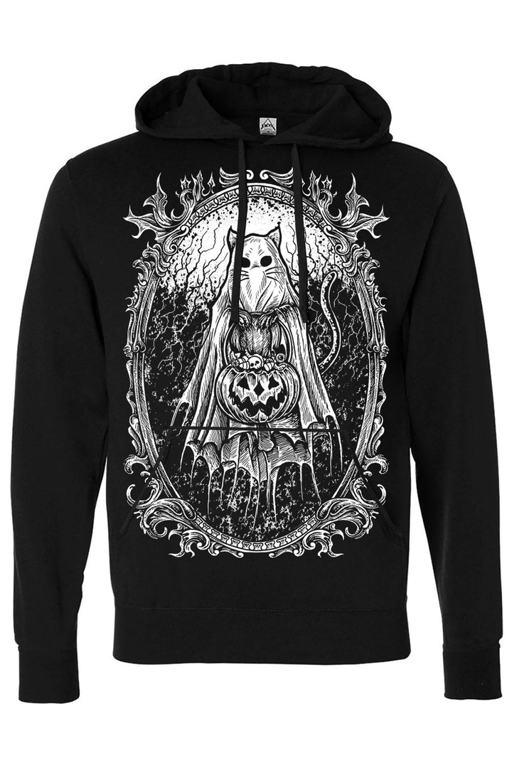 Ghost Kitty Hoodie - mens outerwear - VampireFreaks - VampireFreaks