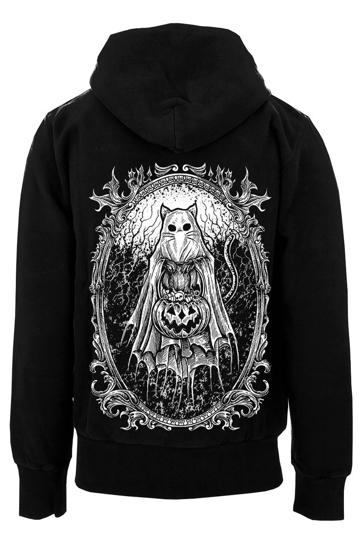 Ghost Kitty Hoodie - mens outerwear - VampireFreaks - VampireFreaks