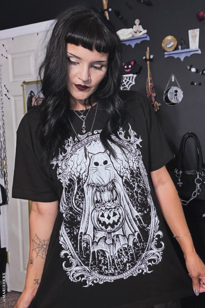 Ghost Kitty T-shirt - graphic t-shirt - VampireFreaks - VampireFreaks