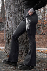 flared high-waisted ghost leggings