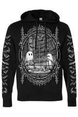 ghost hoodie with bat sleeves
