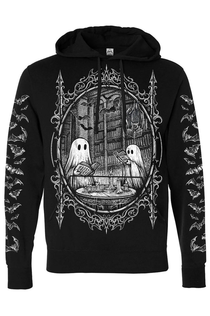 ghost hoodie with bat sleeves