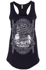 womens gothic racerback tank top made of cotton