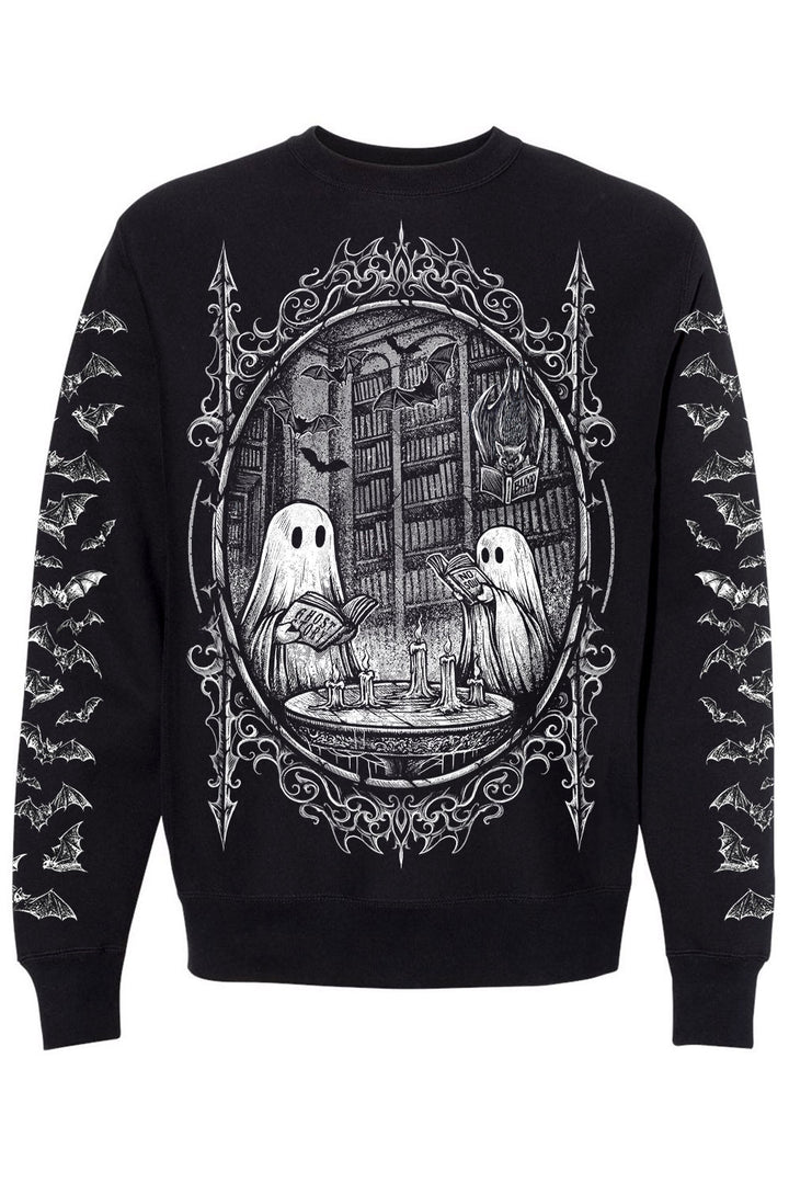 ghost sweater with vampire bat sleeves 