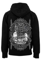 haunting haunted library graphic hoodie