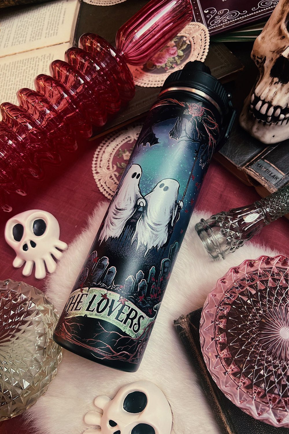 Ghost Love 24 Oz Water Bottle Tumbler - housewares - VampireFreaks - VampireFreaks