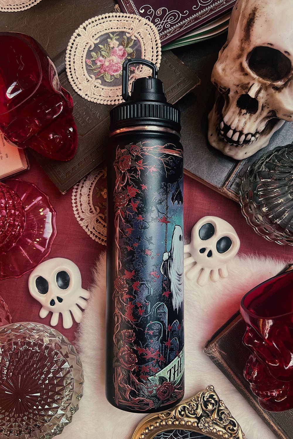 Ghost Love 24 Oz Water Bottle Tumbler - housewares - VampireFreaks - VampireFreaks