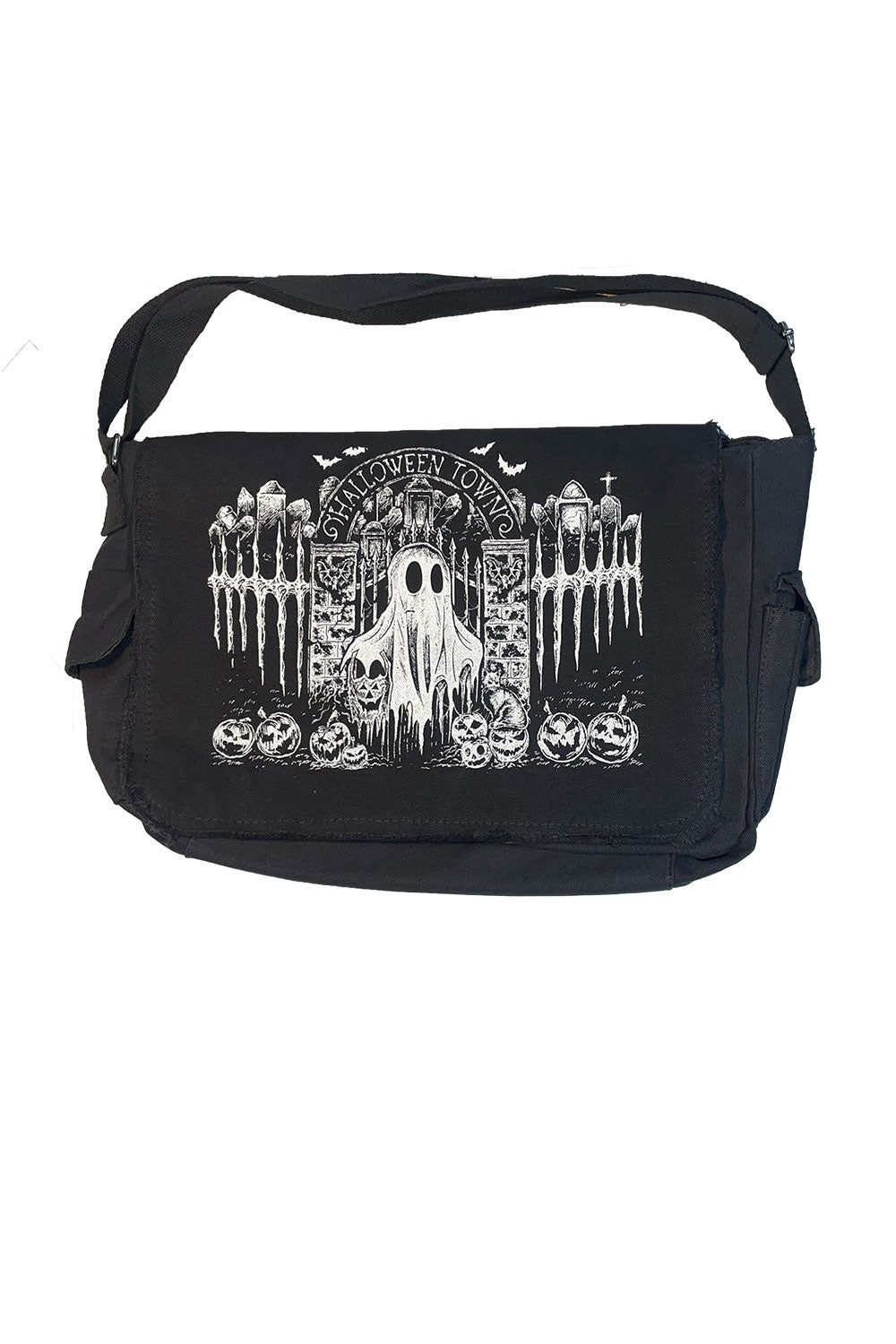 ghost halloween messenger bag