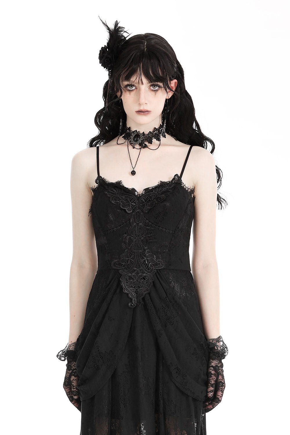 Ghost Seer Gothic Lace Bustle Dress - dresses - VampireFreaks - Dark In Love