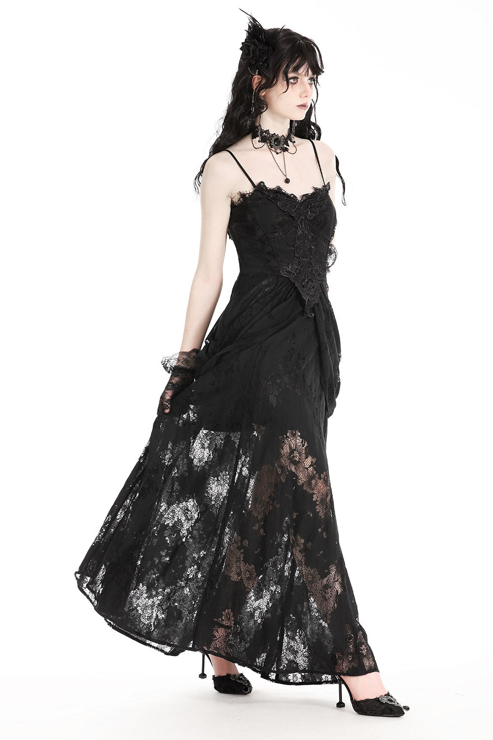 Ghost Seer Gothic Lace Bustle Dress - dresses - VampireFreaks - Dark In Love