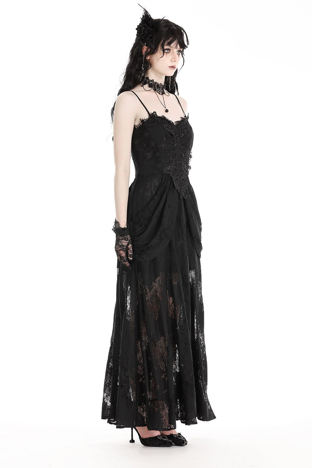 Ghost Seer Gothic Lace Bustle Dress - dresses - VampireFreaks - Dark In Love