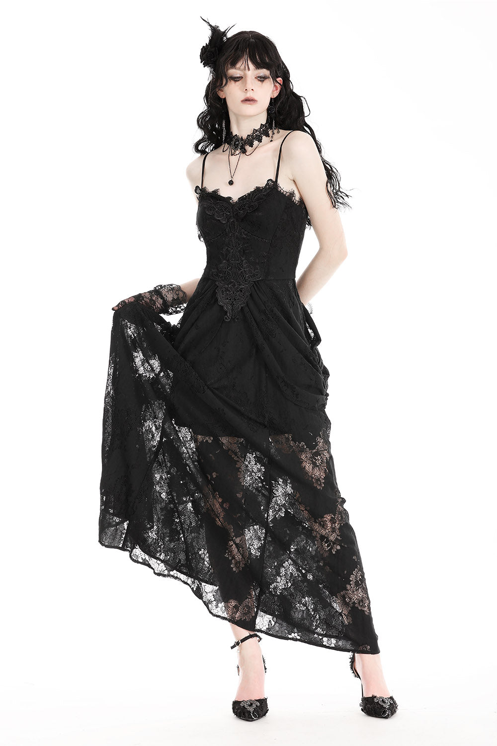 Ghost Seer Gothic Lace Bustle Dress - dresses - VampireFreaks - Dark In Love