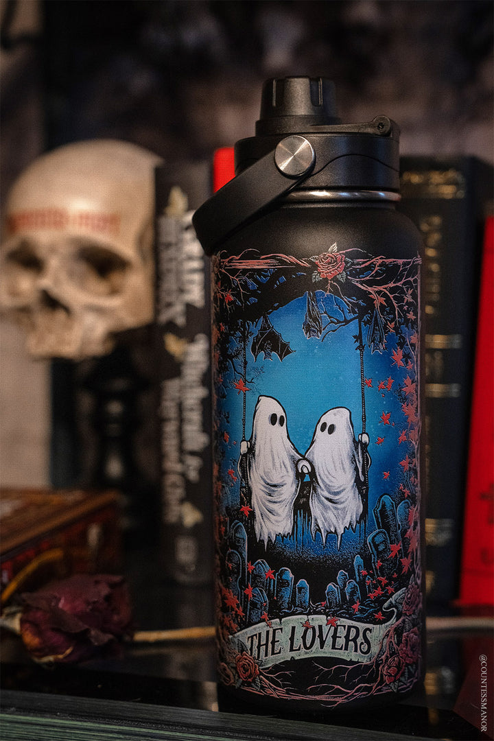 stainless steel ghost lovers water bottle with lid