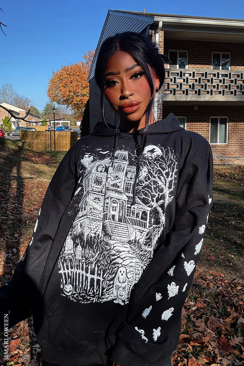 Haunted Mansion Hoodie [WHITE] [Zipper or Pullover]