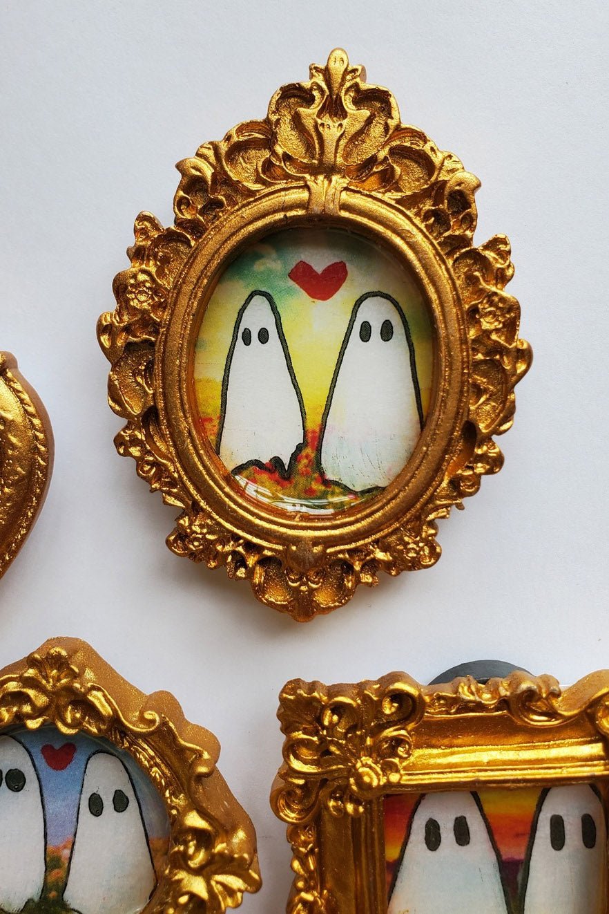 Ghosts in Love Hand Painted Mini Art [Mystery Item]