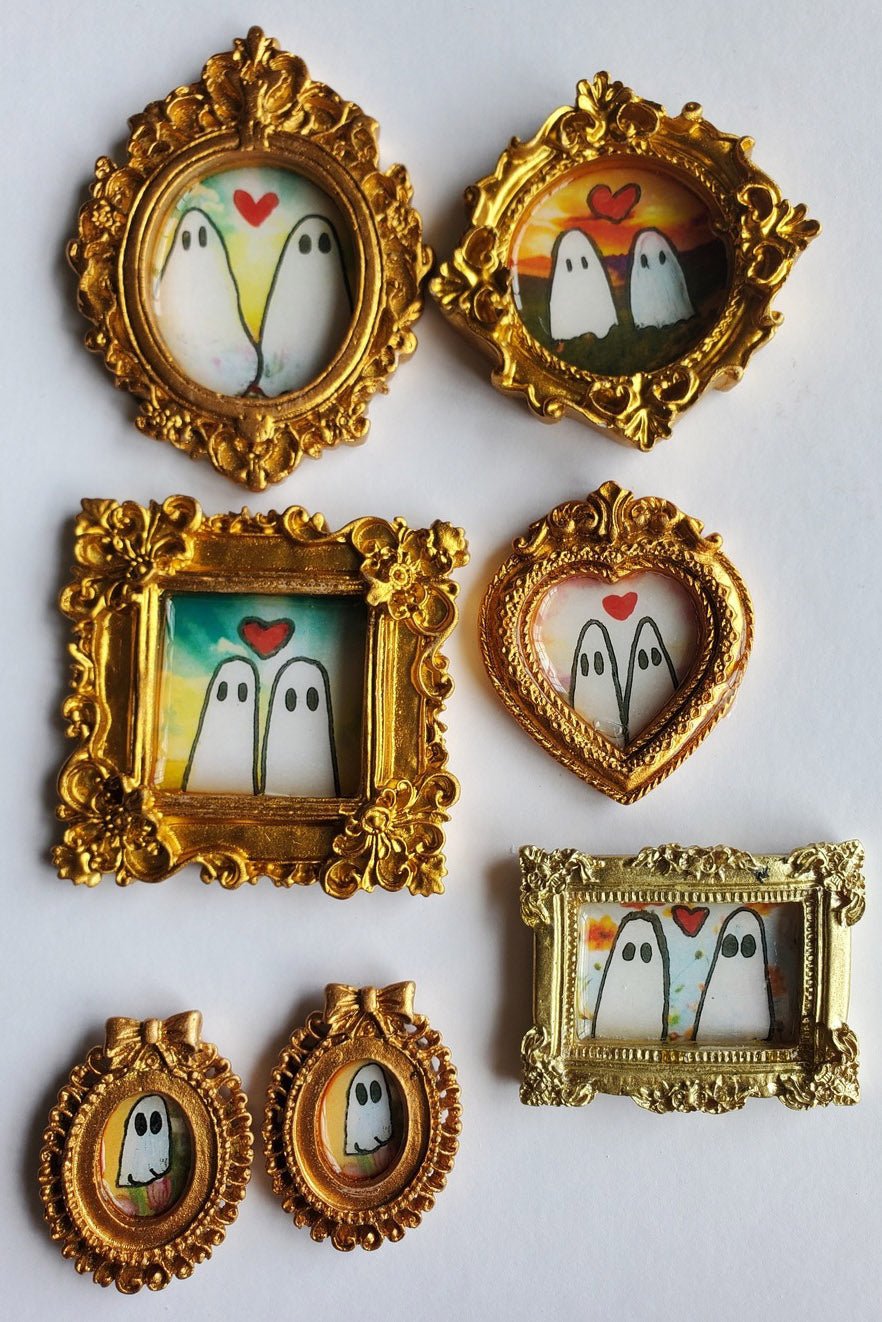 Ghosts in Love Hand Painted Mini Art [Mystery Item]