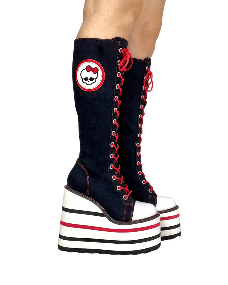 Ghoul Platform Sneakers [BLACK/WHITE] – VampireFreaks