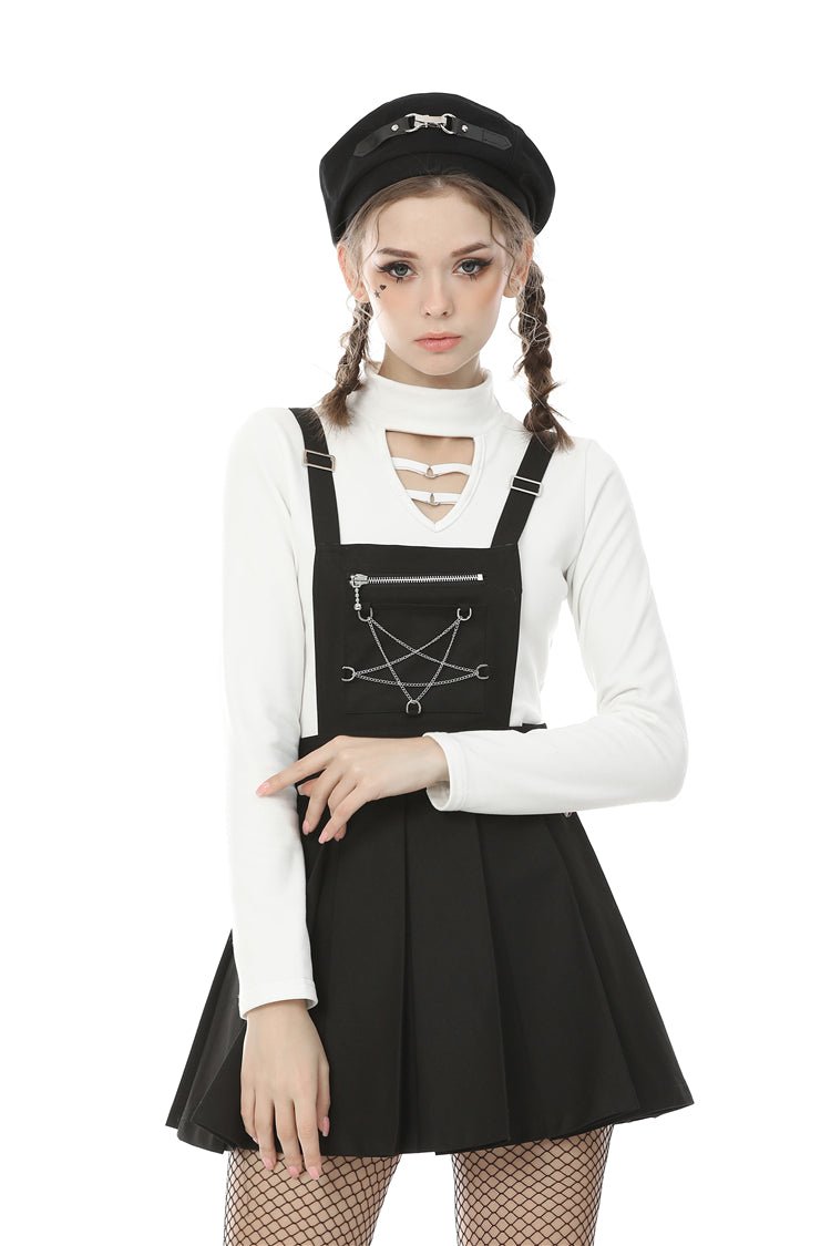 Ghoul School Suspender Dress - dresses - VampireFreaks - Dark In Love