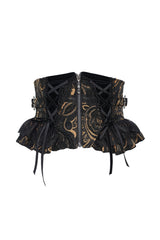 Girdle with buckles and ruffles