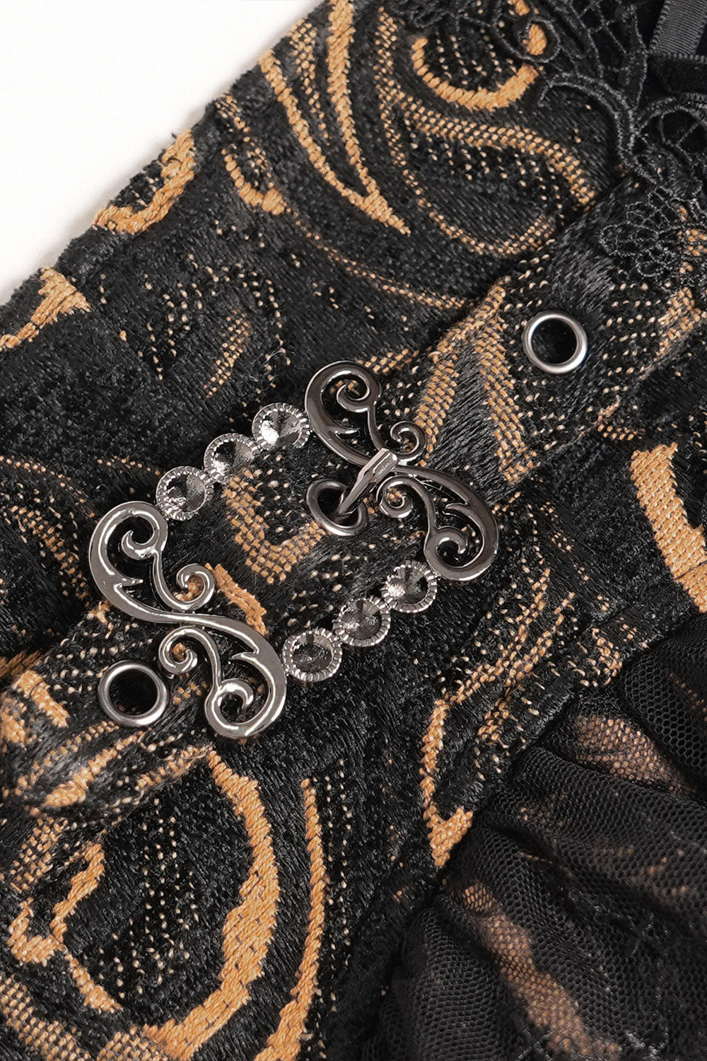 Buckle detail of womens girdle from Devil Fashion
