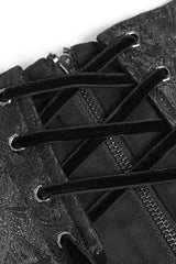 Lace up girdle with zipper