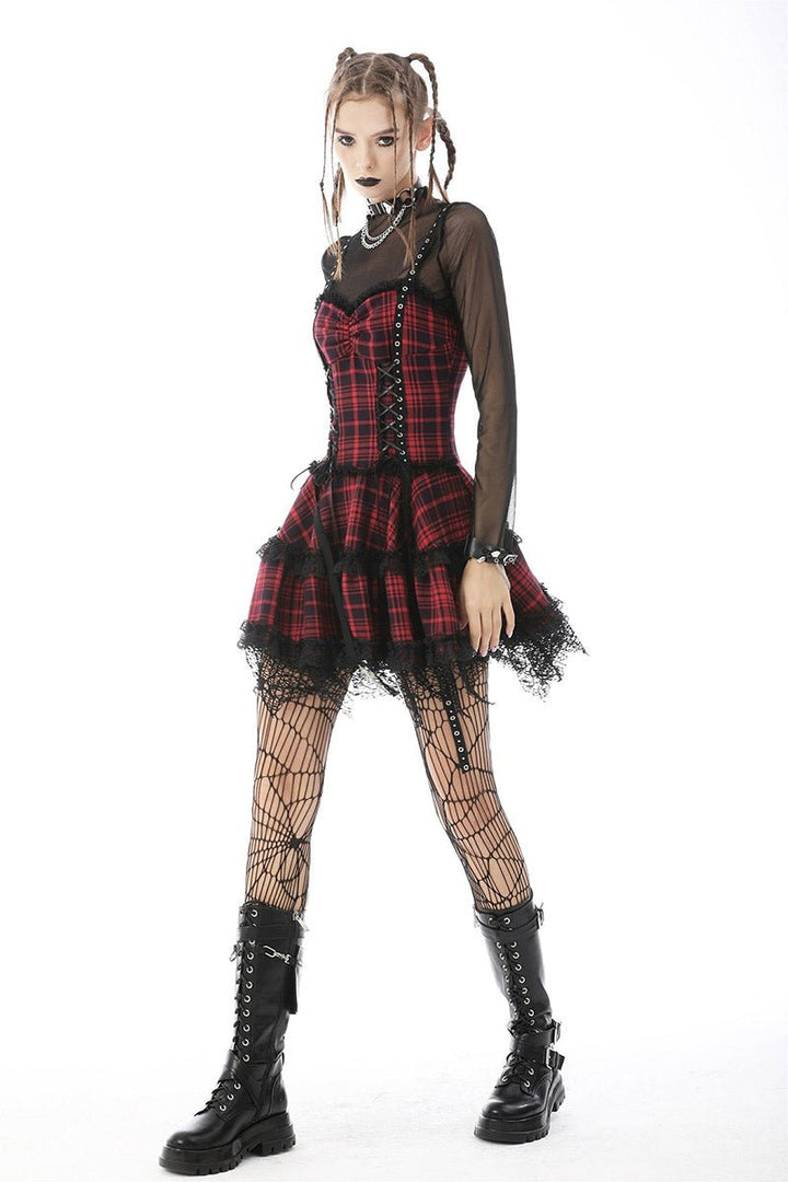 Girl in the Band Plaid Punk Dress - dresses - VampireFreaks - Dark In Love