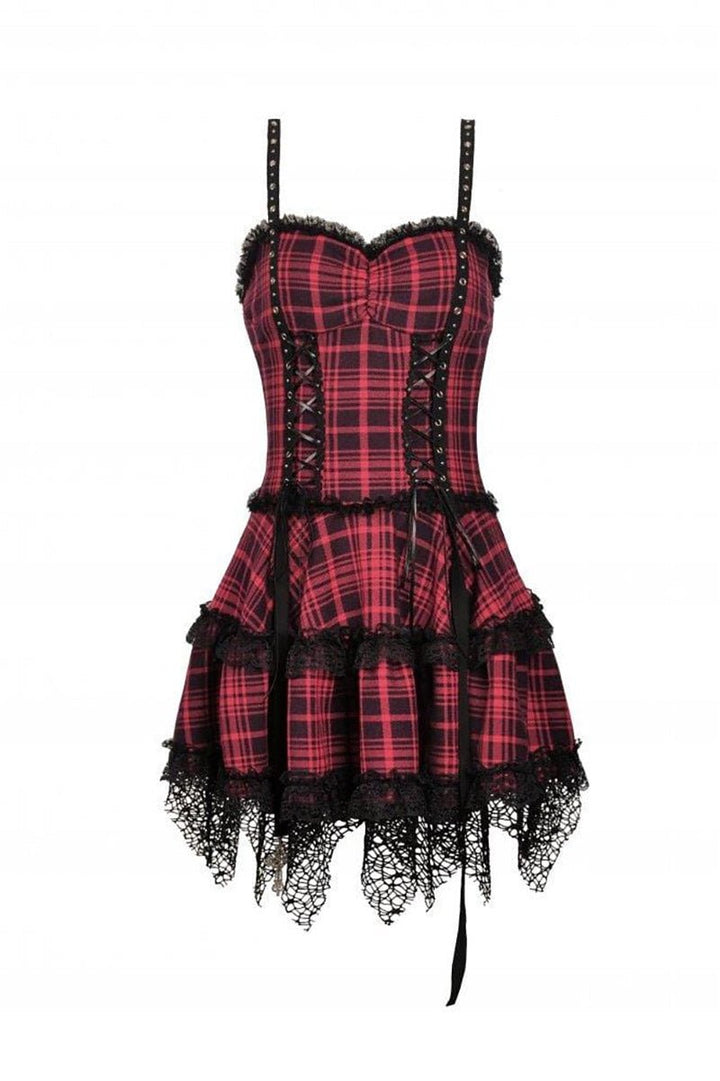 Girl in the Band Plaid Punk Dress - dresses - VampireFreaks - Dark In Love