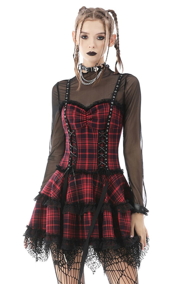 Girl In the Band Plaid Punk Dress XL Goth dresses Dark In Love Girl In the Band Plaid Punk Dress XL Goth dresses Dark In Love