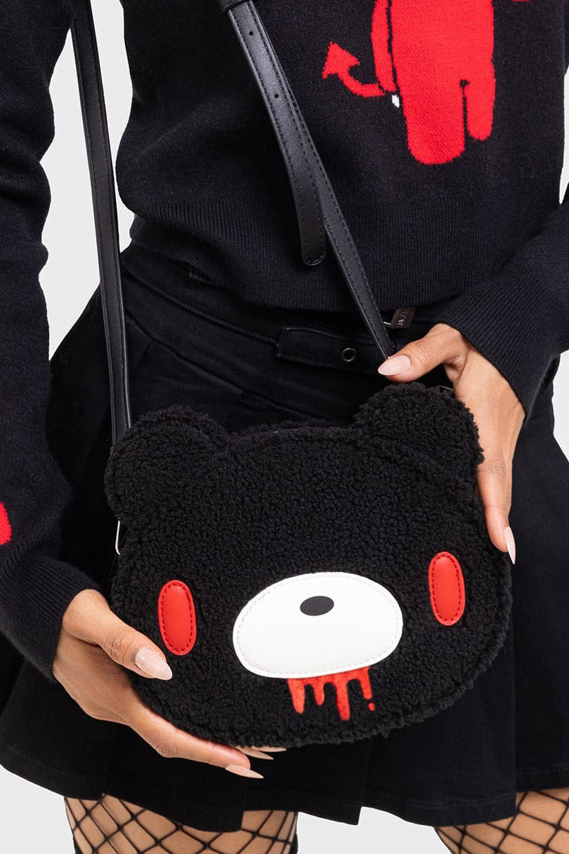 womens gothic gloomy bear shoulder bag