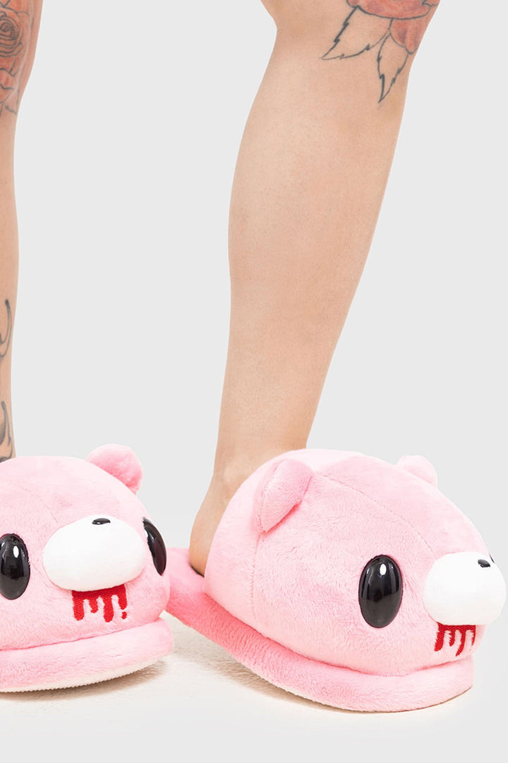 killstar gloomy bear plush slippers