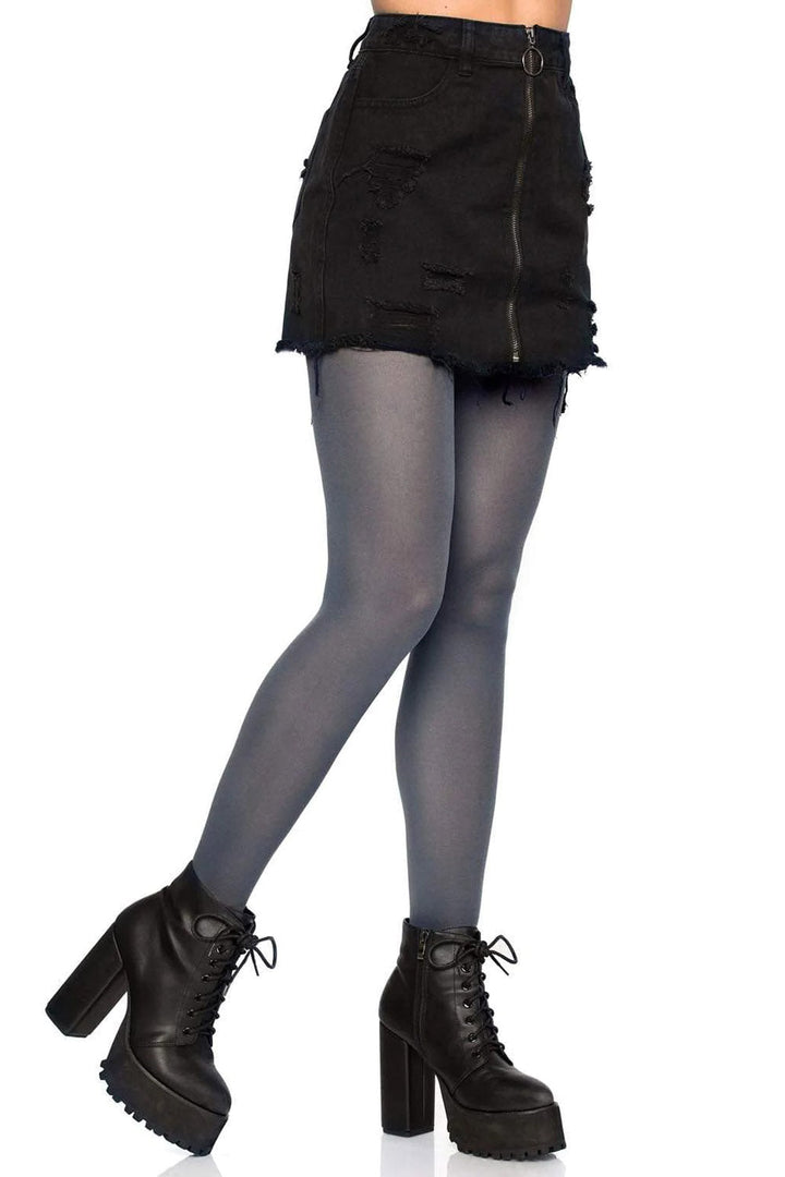 Gloomy Girl Tights [GREY] - socks & stockings - VampireFreaks - Leg Avenue