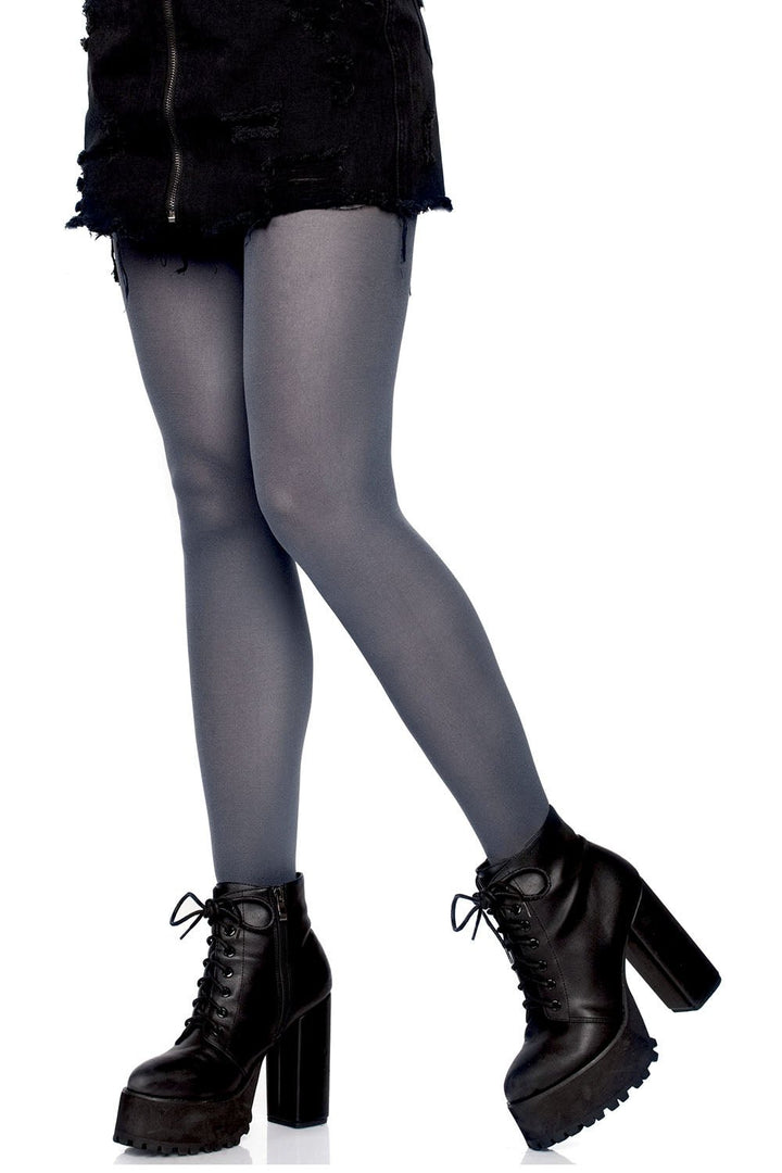 Gloomy Girl Tights [GREY] - socks & stockings - VampireFreaks - Leg Avenue