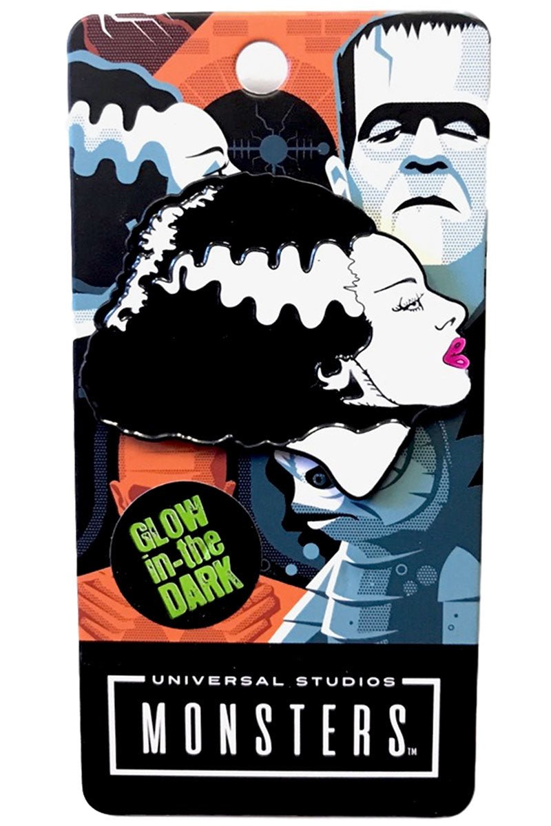 Glow in the Dark Bride of Frankenstein Enamel Pin - pins & patches - VampireFreaks - Rock Rebel