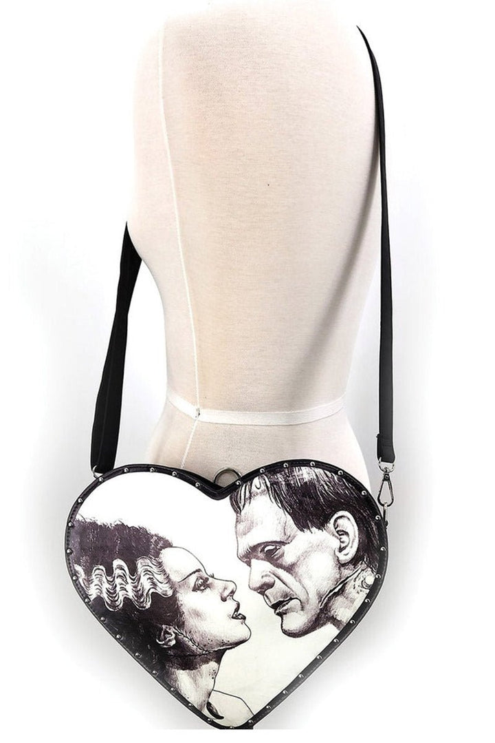 Glow In The Dark Heart Shape Frank W/ Bride Backpack - bags & wallets - VampireFreaks - Comeco Inc