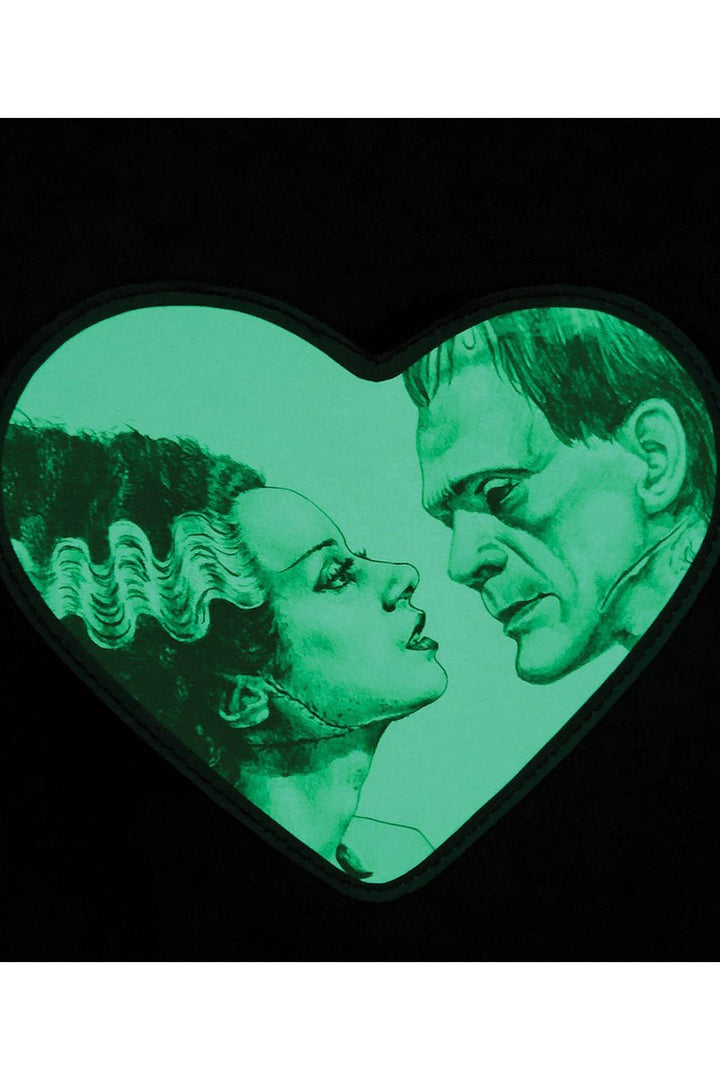 Glow In The Dark Heart Shape Frank W/ Bride Backpack - bags & wallets - VampireFreaks - Comeco Inc