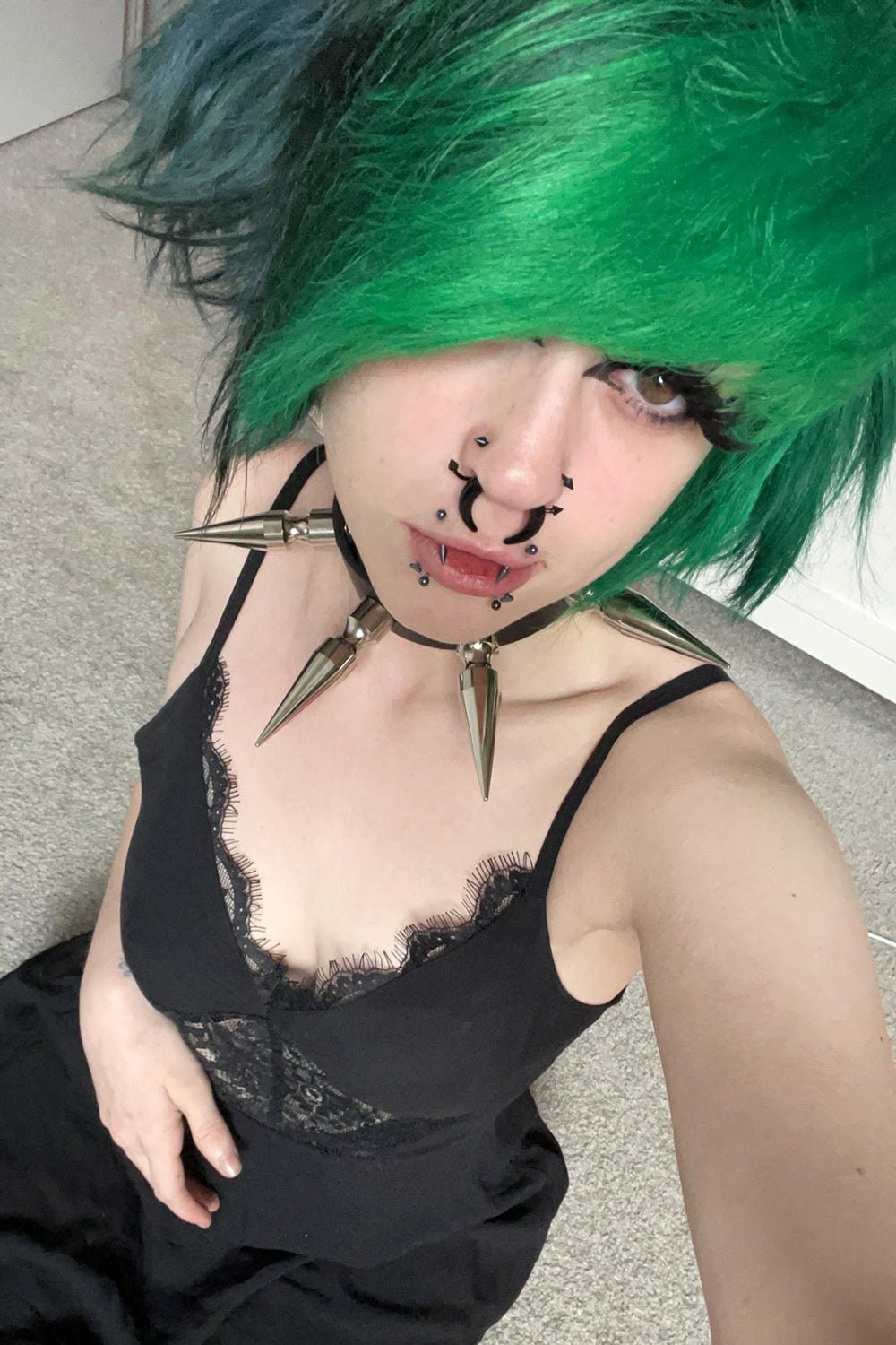 GO AWAY Giant Spiked Choker - chokers - VampireFreaks - Funk Plus