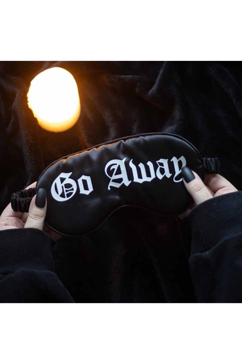 Go Away Gothic Satin Sleep Mask